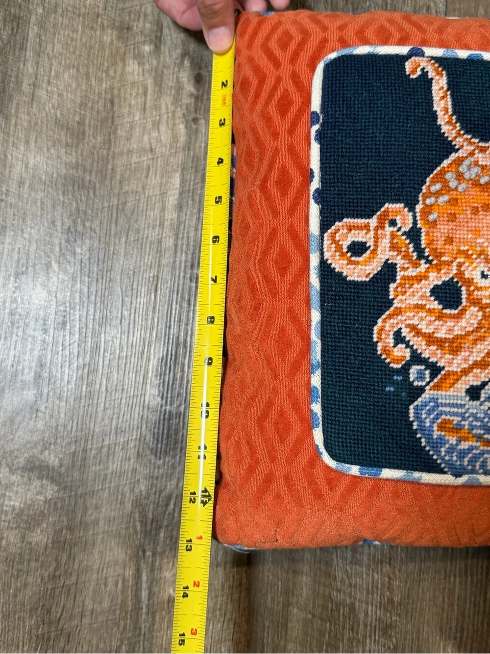 Octopus Cushion - Ehrman Tapestry Accent decor EUC nautical home